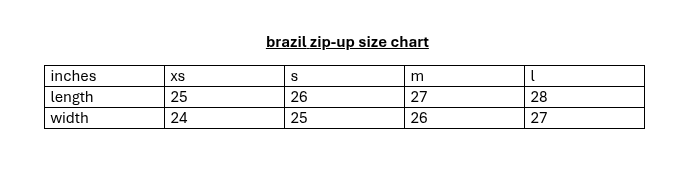 BRAZIL ZIP-UP - BLACK