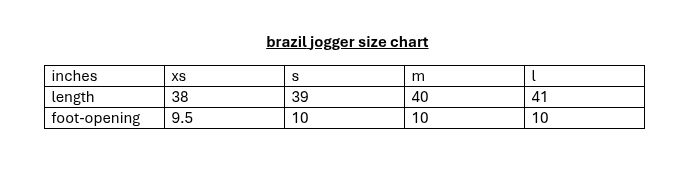 BRAZIL JOGGER - BLACK