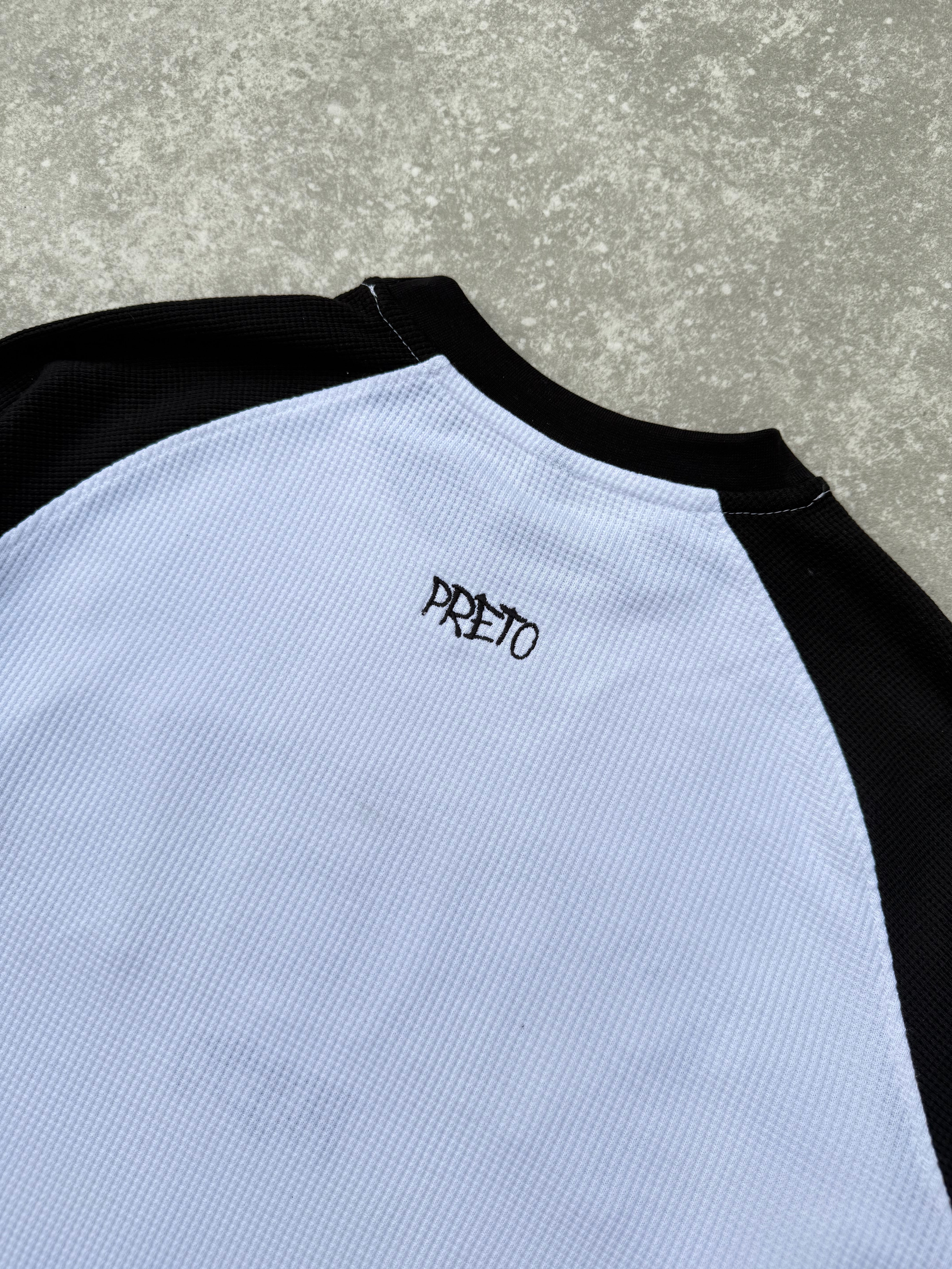 PRETO WAFFLE LONG SLEEVE - BLACK