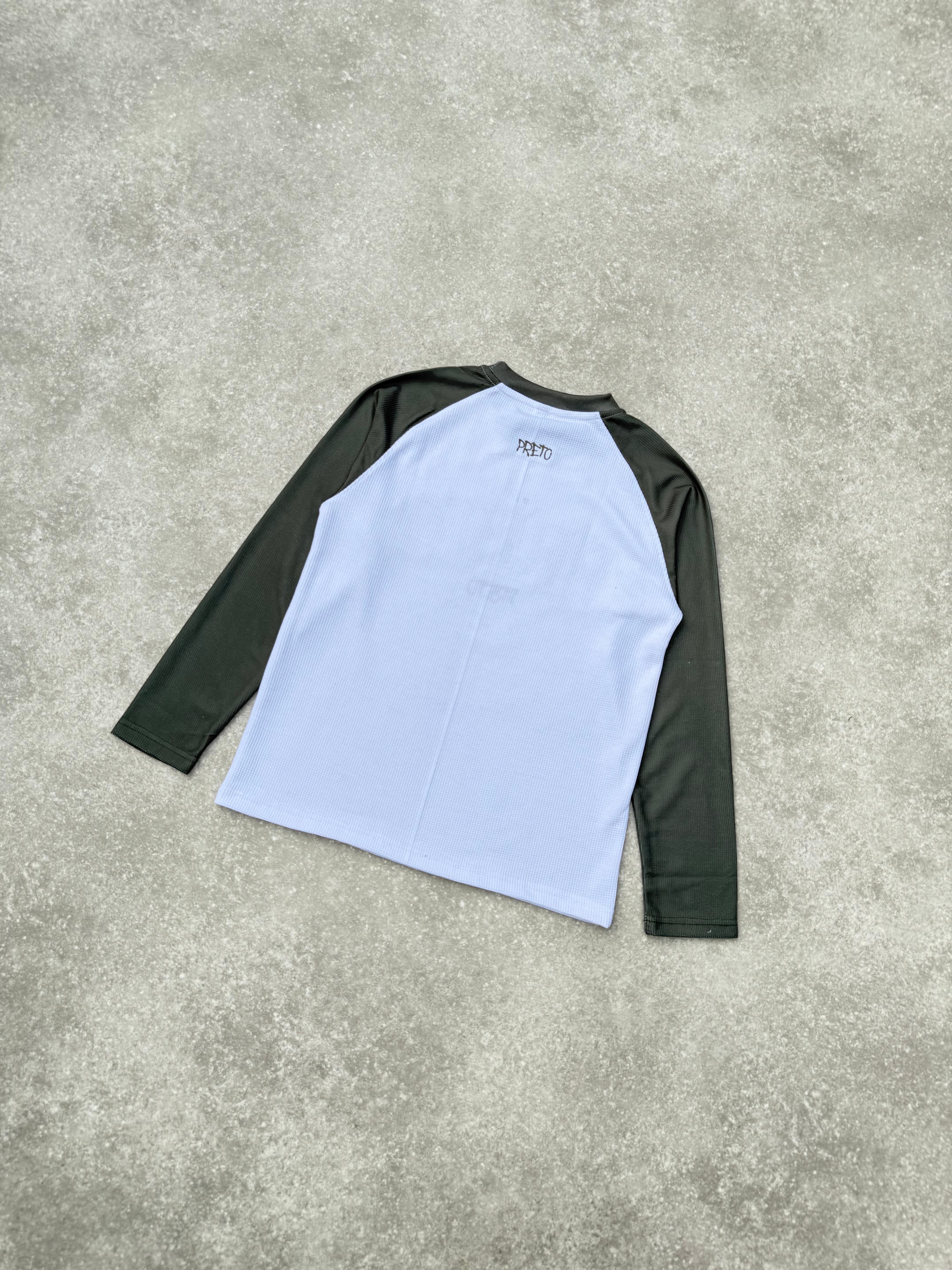 PRETO WAFFLE LONG SLEEVE - OLIVE