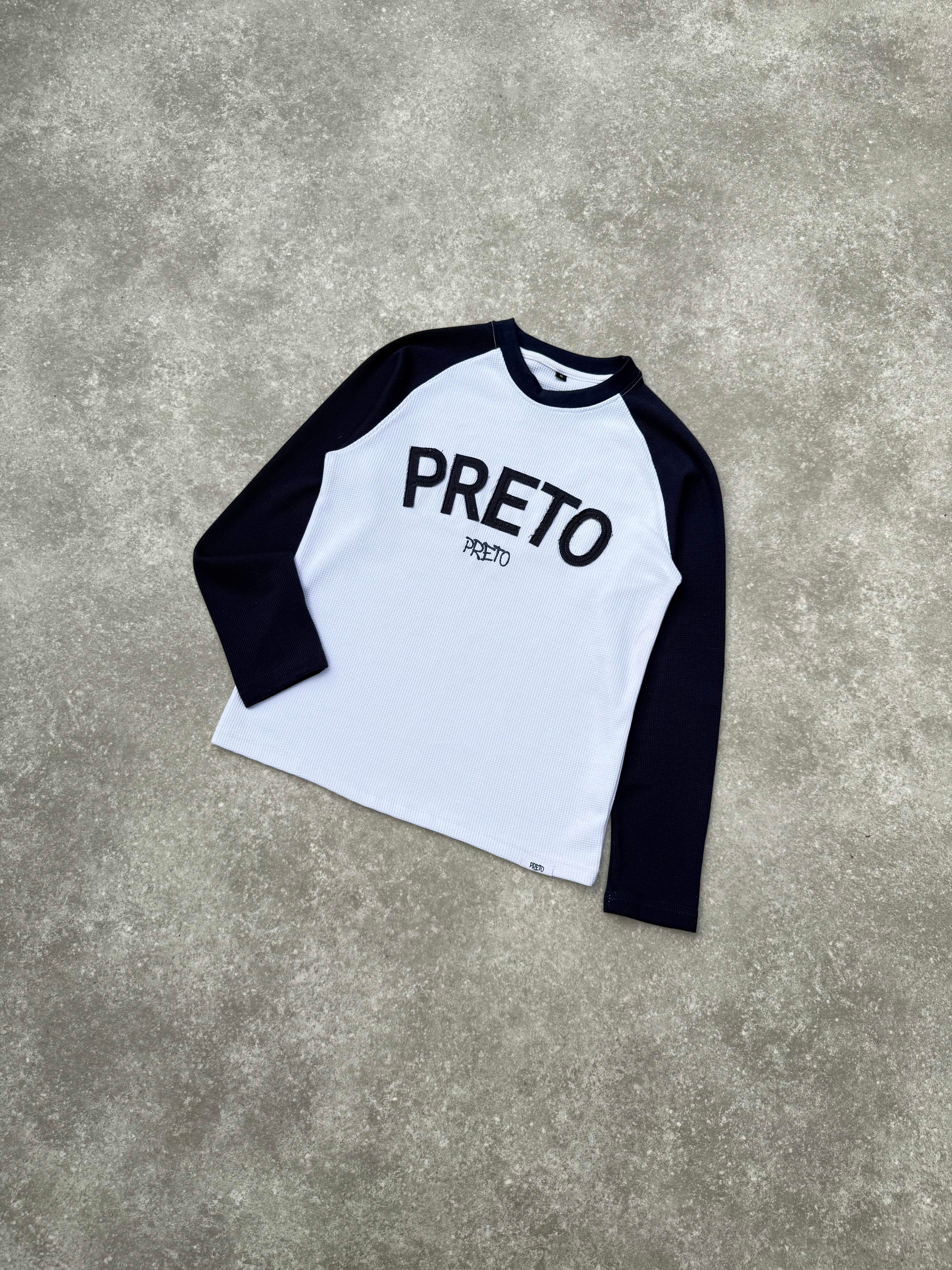 PRETO WAFFLE LONG SLEEVE - NAVY
