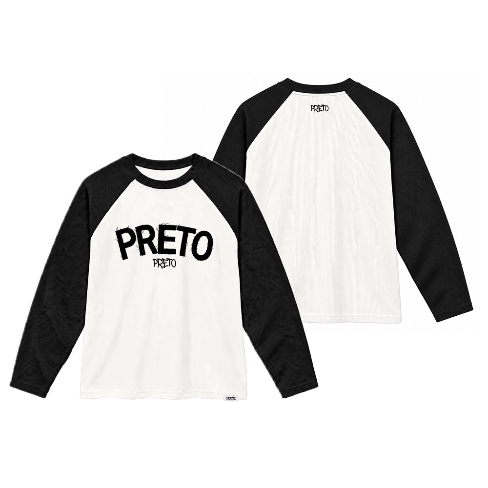 PRETO WAFFLE LONG SLEEVE - BLACK