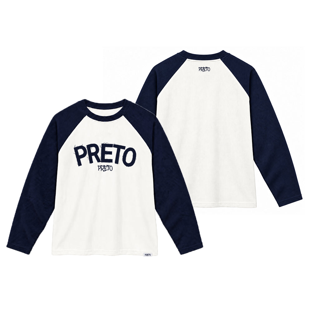 PRETO WAFFLE LONG SLEEVE - NAVY